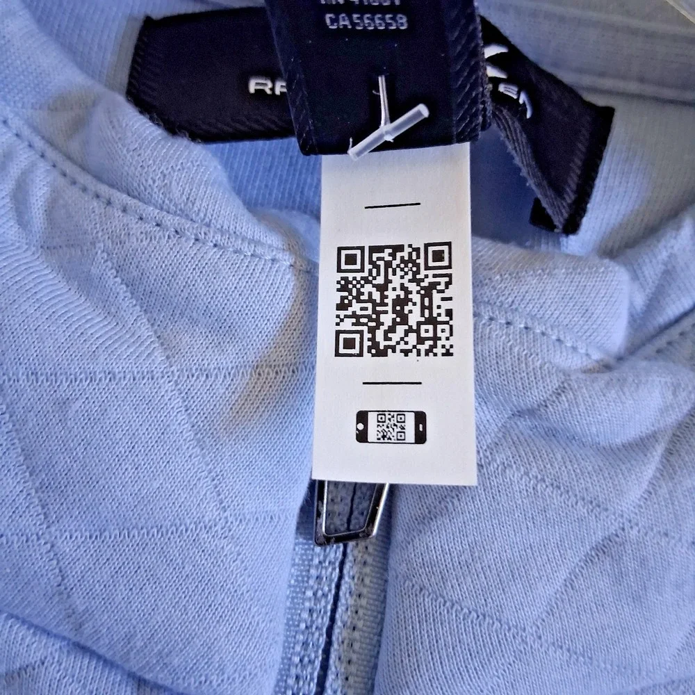 NWT RLX Ralph Lauren Quilted Quarter-Zip Pullover Blue Sweater Men's 3XL $175.00